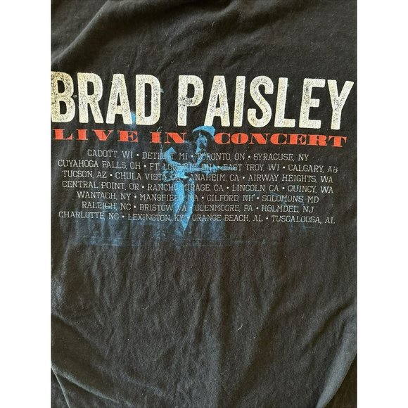 Brad Paisley Live In Concert T Shirt Size M - Picture 2 of 2